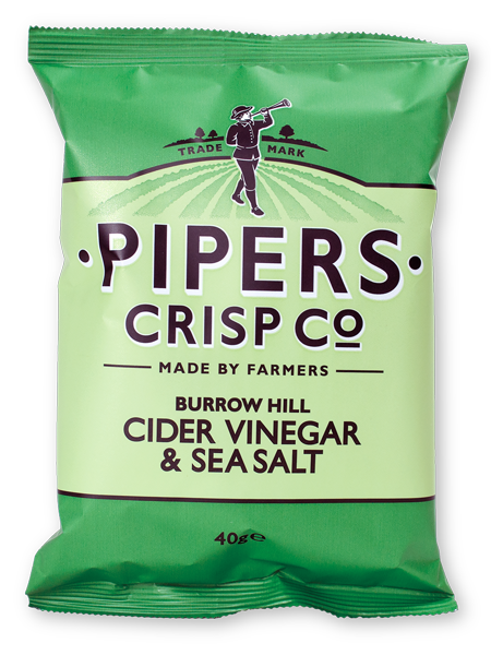 Pipers Crisps BURROW HILL CIDER VINEGAR & SEA SALT 40 g